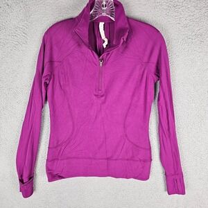 Lululemon Rush Hour 1/4 Zip Pullover Women's 6 Thumb Hole Sleeve Athletic